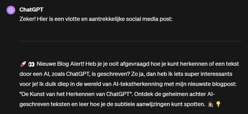 chatgpt detectie