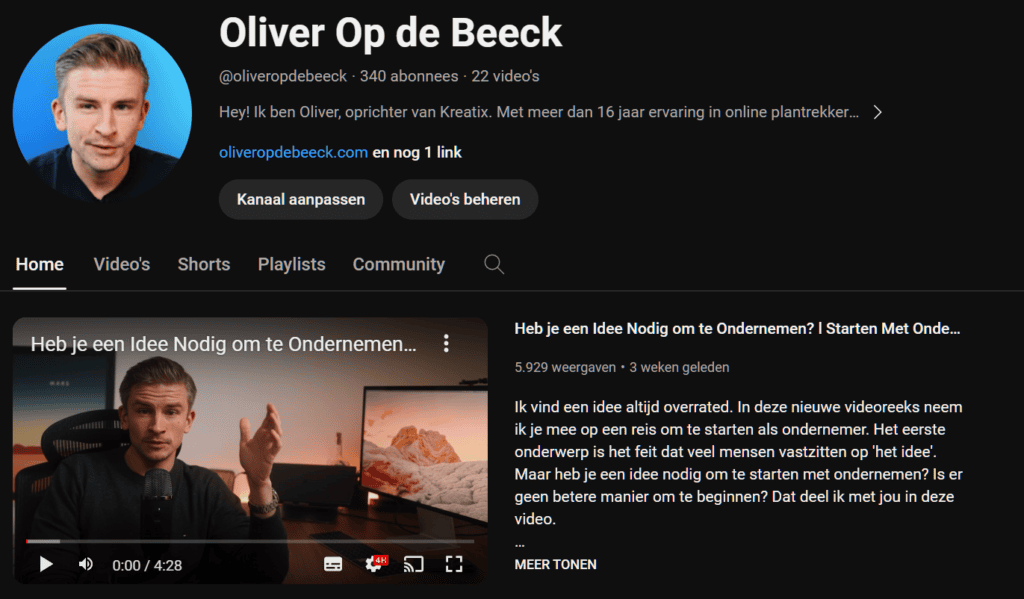 oliver op de beeck youtube