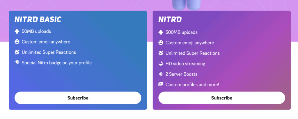 discord nitro verschillen