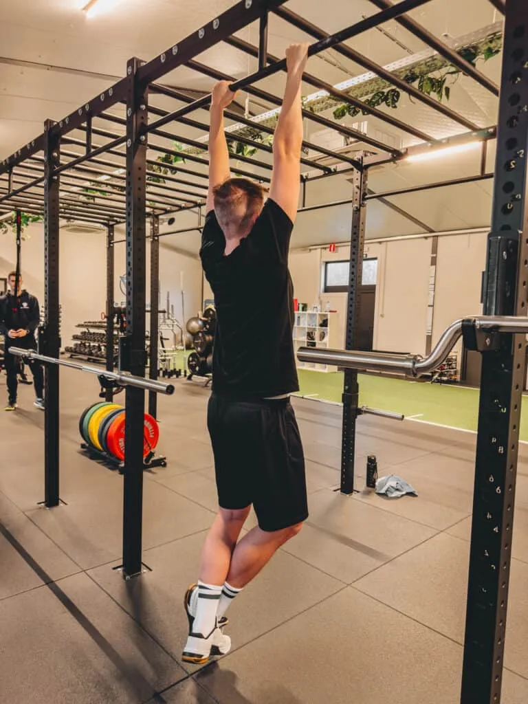 normale hangpositie dead hang